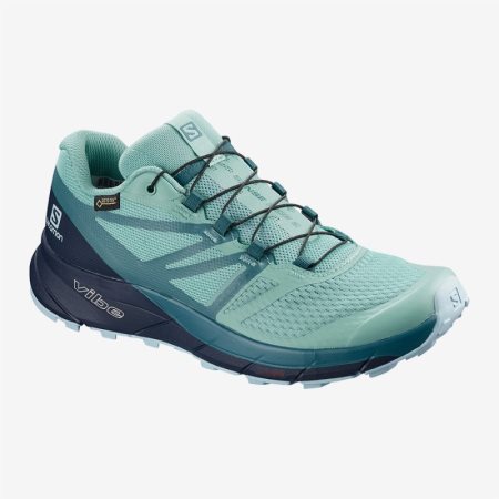 Salomon SENSE RIDE 2 GTX INVIS FIT W Womens Running Shoes Turquoise UK PVTC